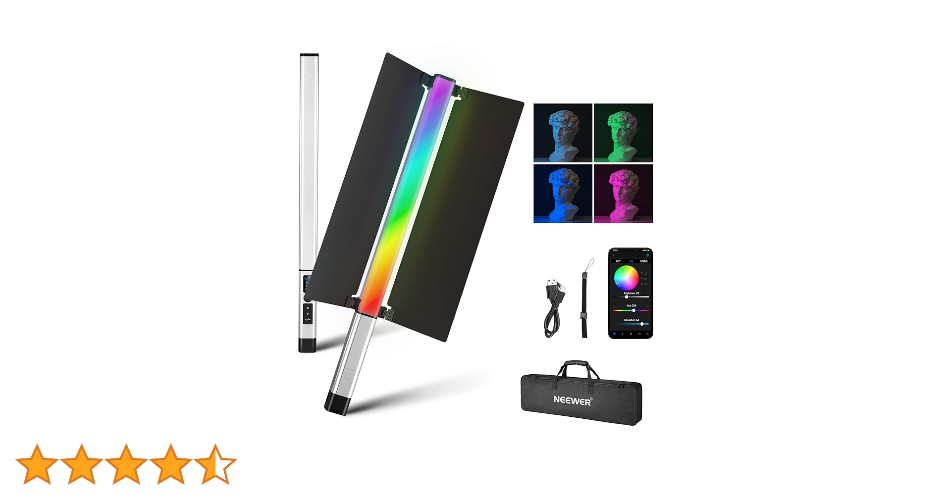 Amazon | NEEWER CL124 RGB LEDスティックライト ハンドヘルドライト